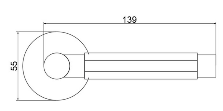 Dali Lever Handle Section Matte Black