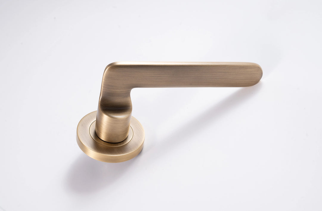 Emery Lever Handle - Brushed Brass