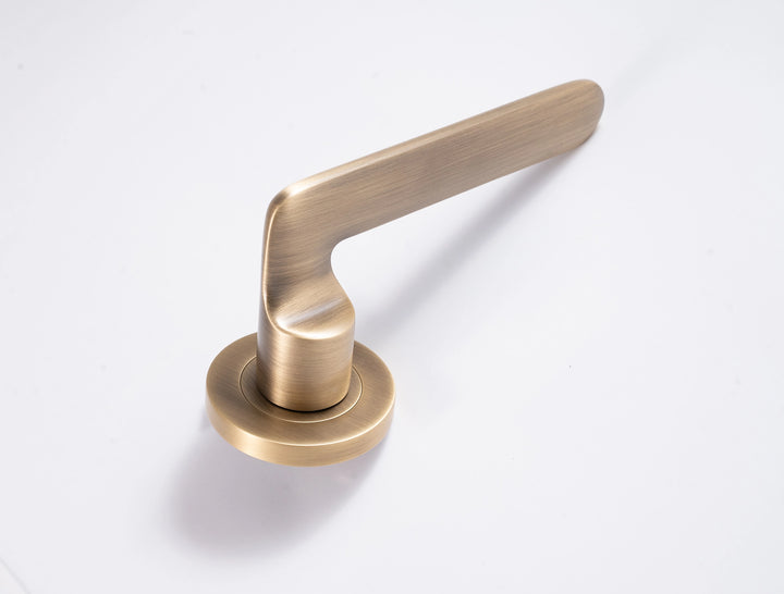 Emery Lever Handle - Brushed Brass