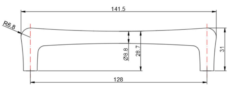 Emery Cabinet Handle Pull Medium Section