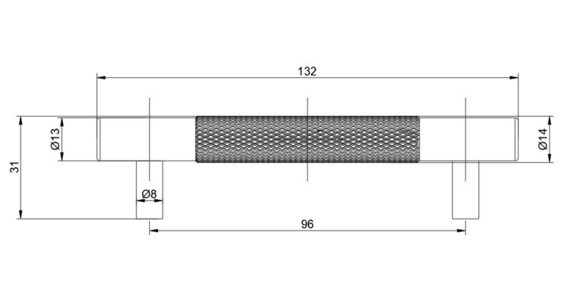 Max Cabinet Handle Pull Cross Section Smaill