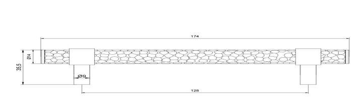 Saar Cabinet Handle Pull Cross Section